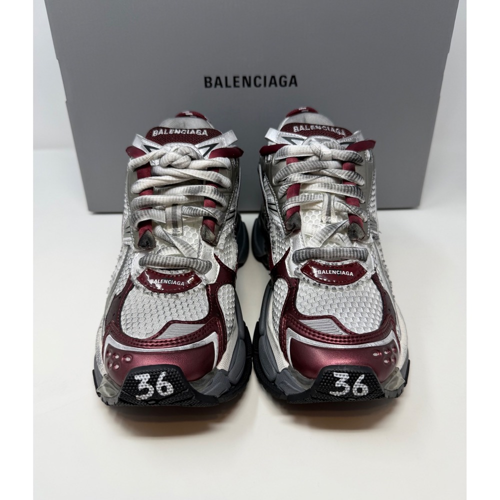 Balenciaga Runner Sneaker Burgandy Size 6 US 36 EU - Picture 2 of 10